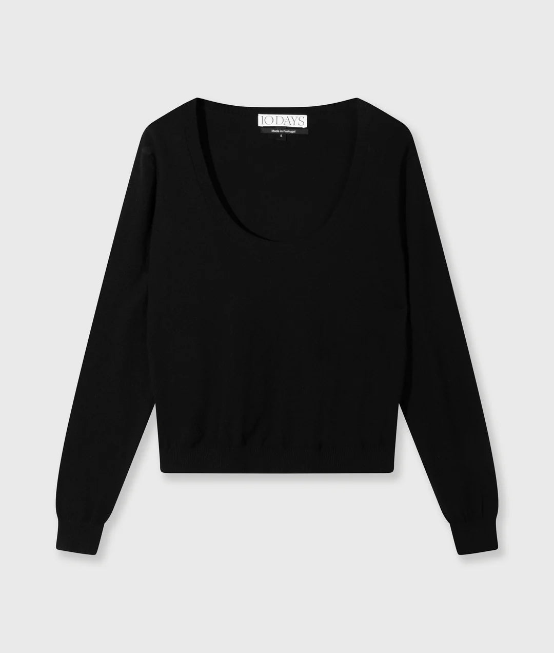 10 DAYS DEEP NECK KNIT SWEATER