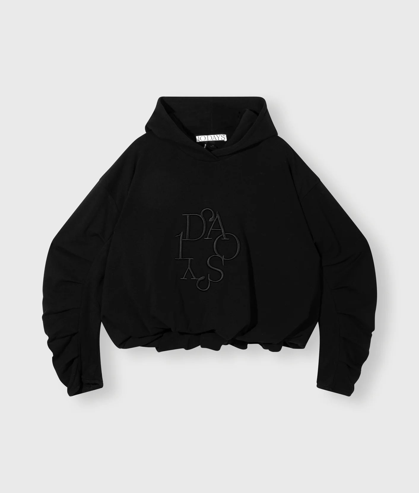 10 DAYS PLEATED BOLLON HOODIE