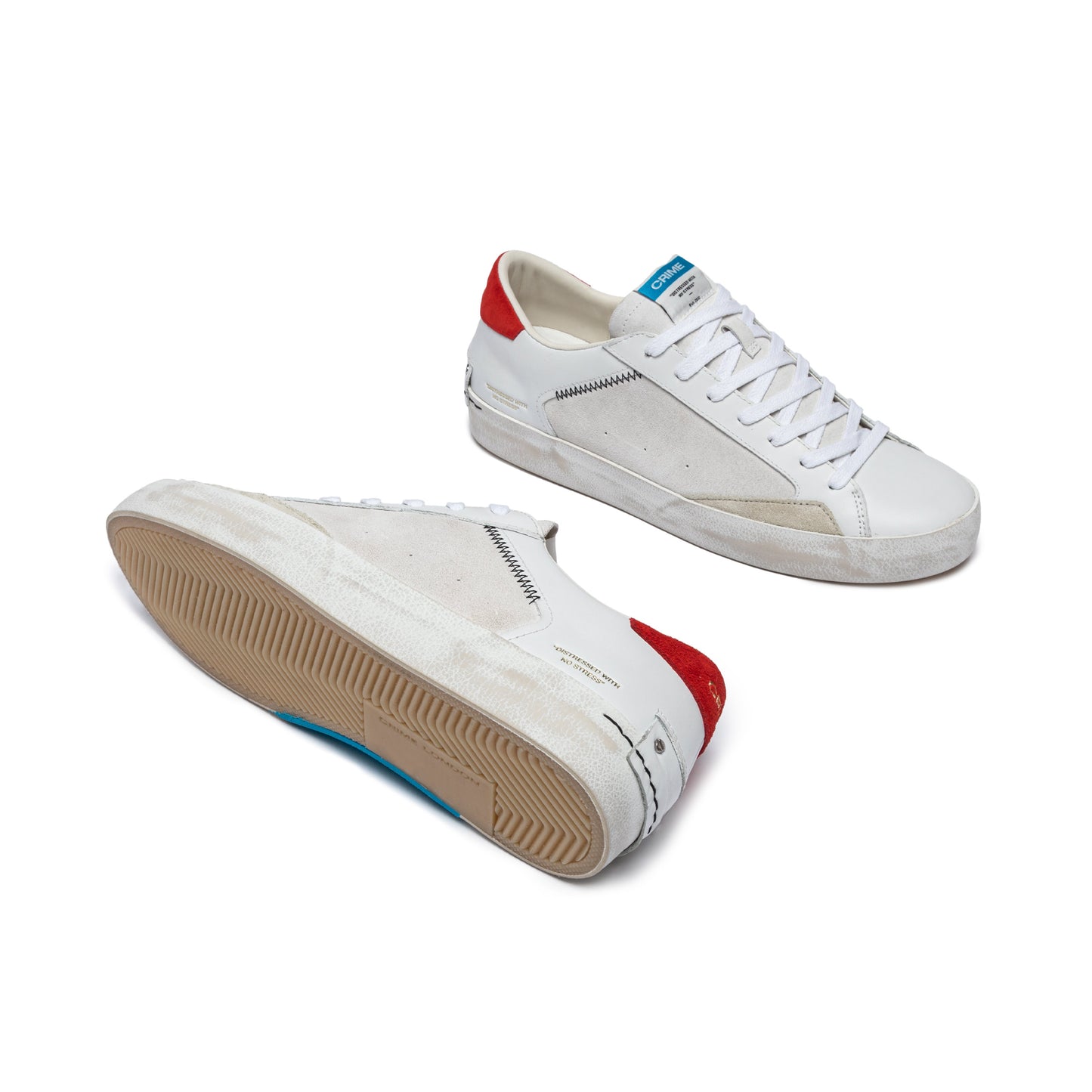 CRIME LONDON DISTRESSED ARCTIC BLUE-RED