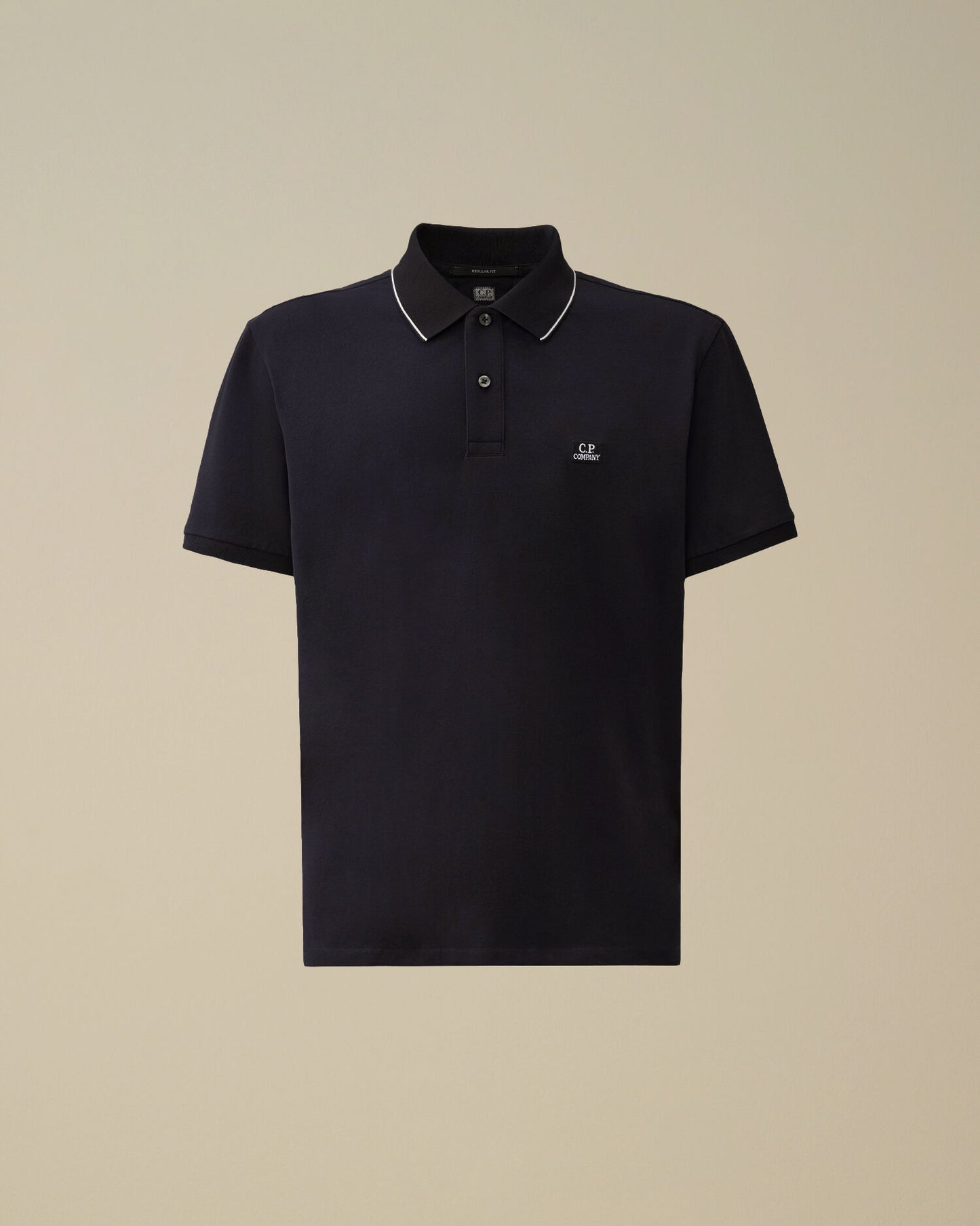 CP COMPANY STRETCH PIQUET SHORT SLEEVE STRIPED COLLAR POLO