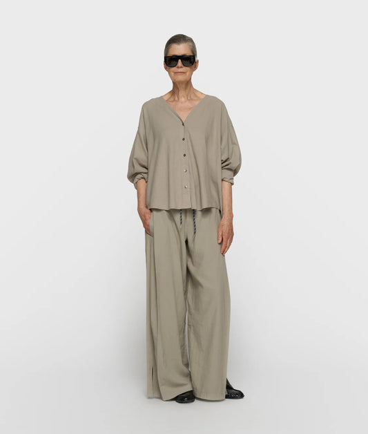 10 DAYS COTTON LINEN PANTS SLIT