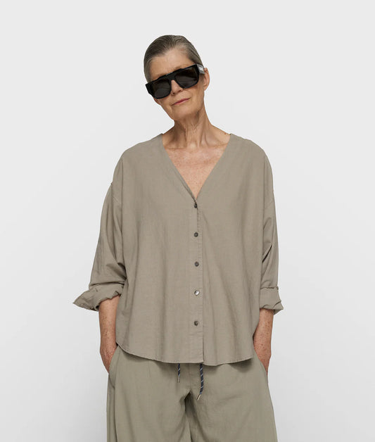 10 DAYS COTTON LINEN BLOUSE