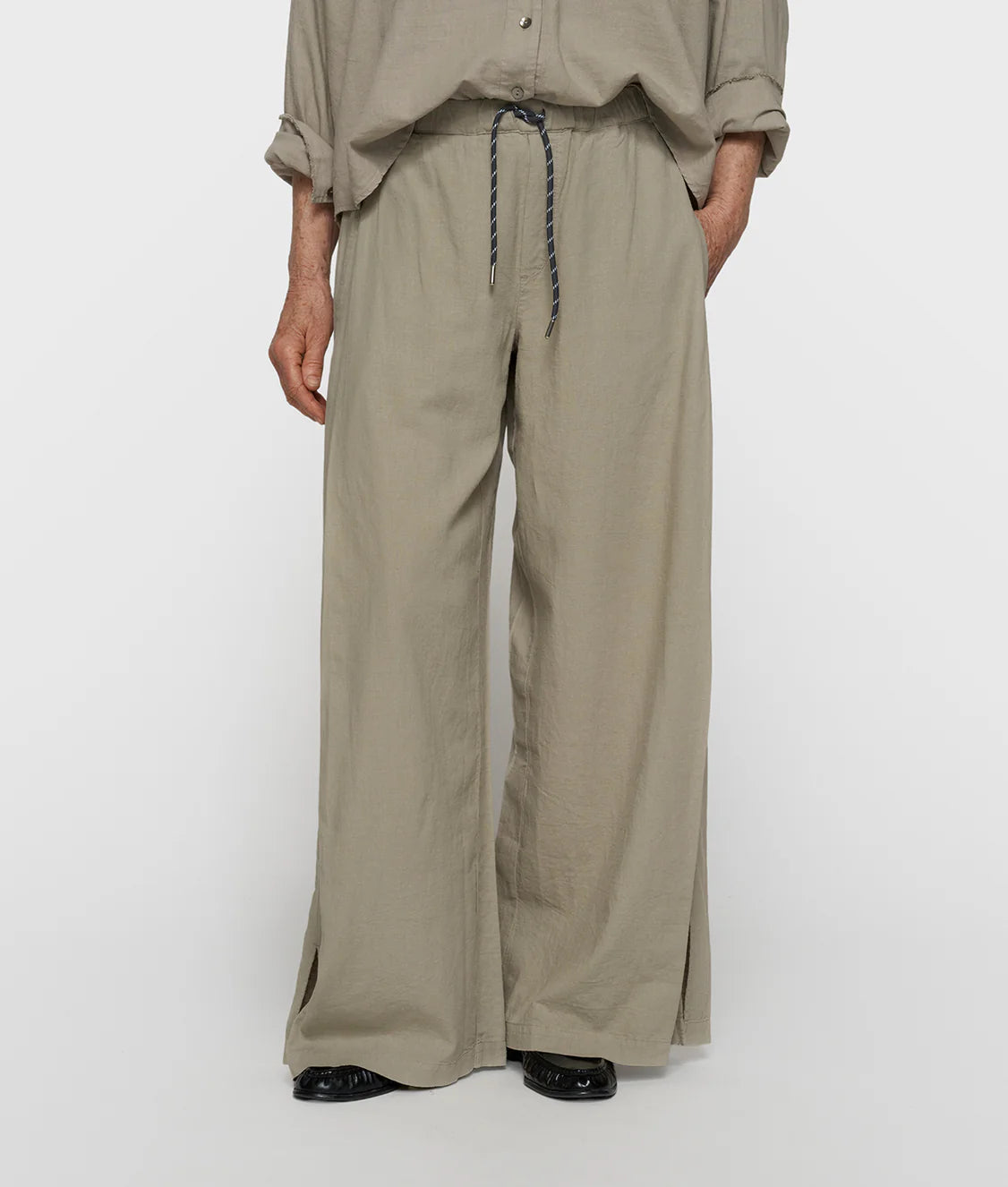 10 DAYS COTTON LINEN PANTS SLIT