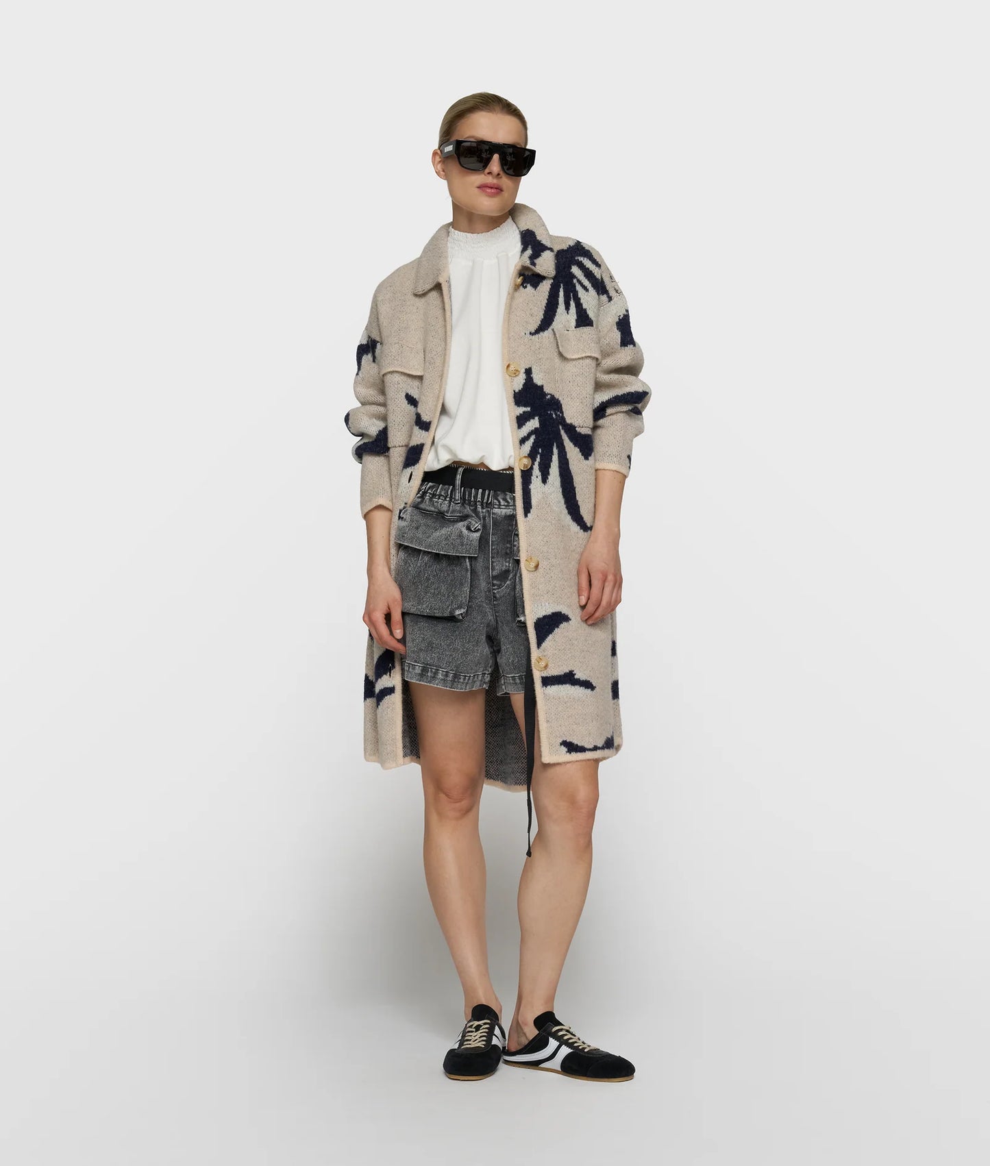 10 DAYS LONG KNIT JACKET FLOWERS