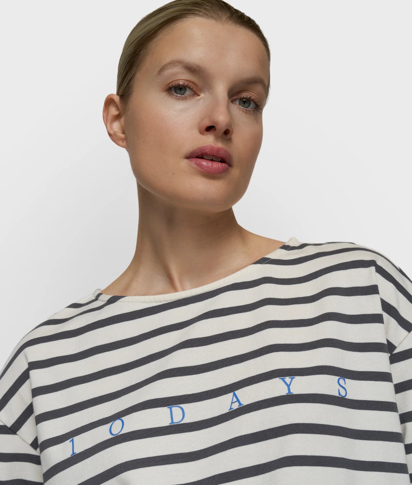 10 DAYS BOAT NECK TOP STRIPES