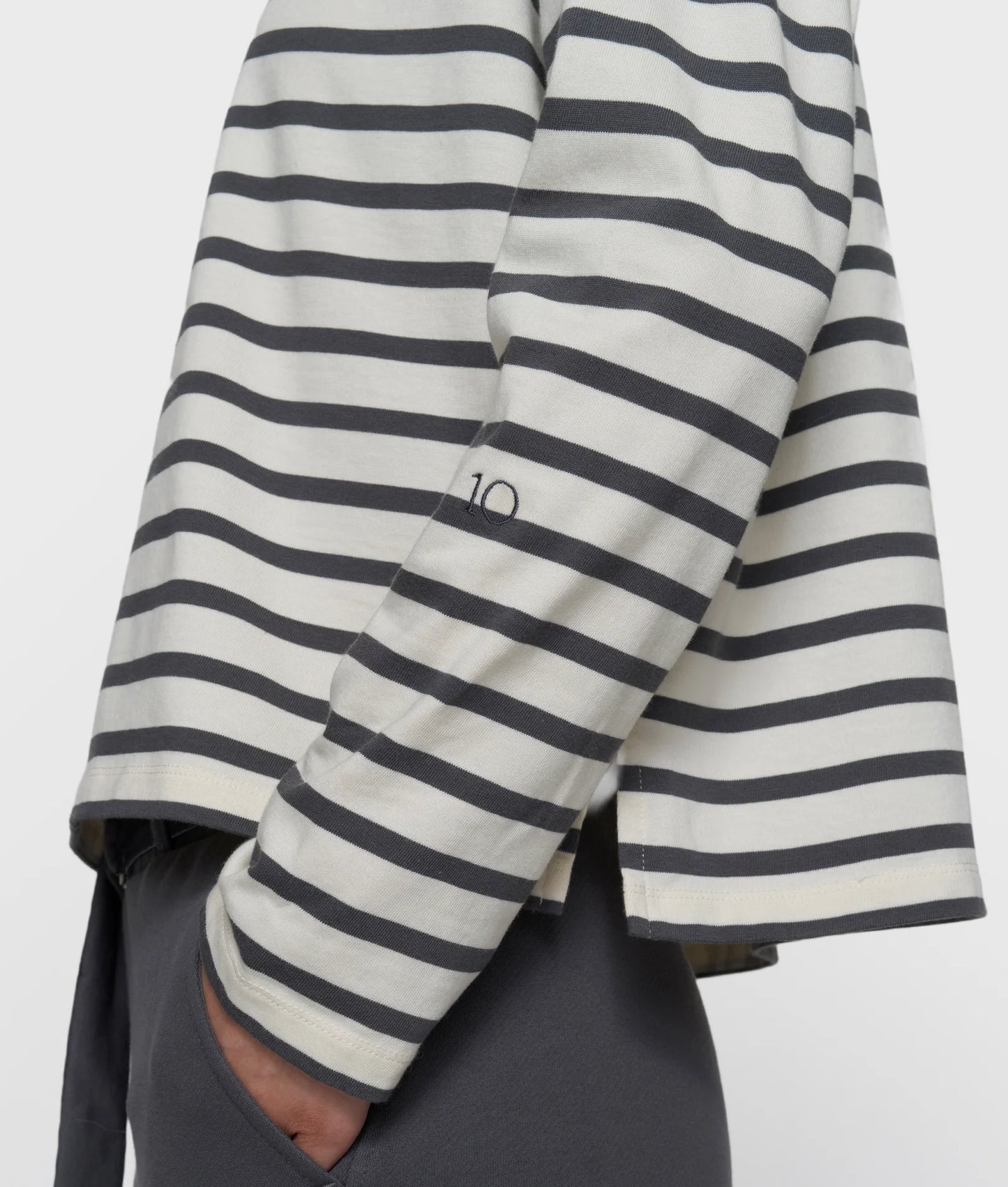 10 DAYS BOAT NECK TOP STRIPES