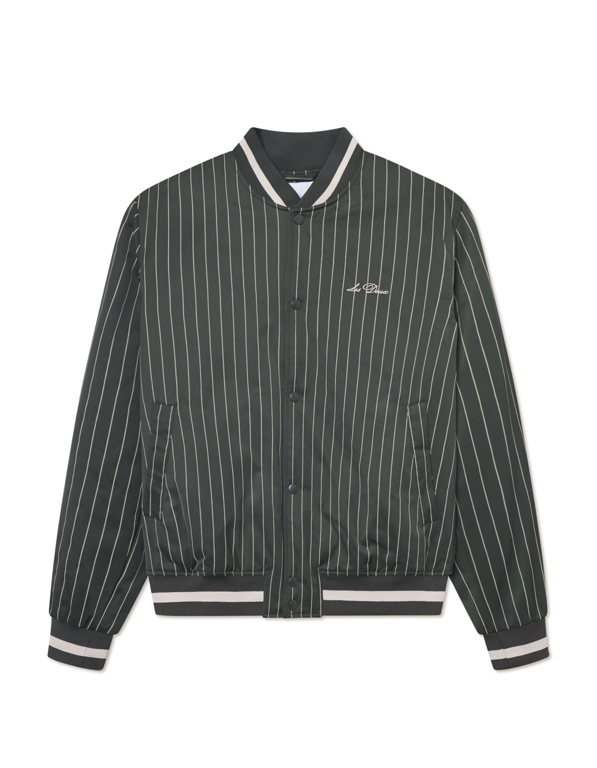 Les Deux Varsity Tech Pinstripe Jacket