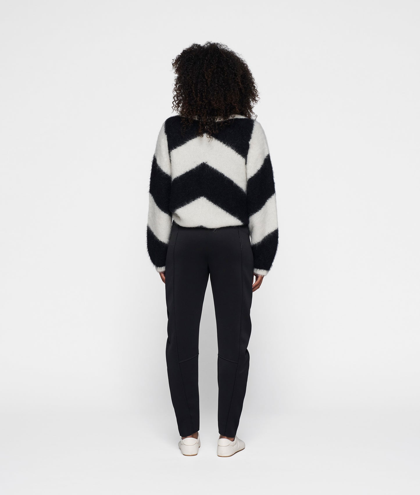 10 DAYS SOFT V-NECK SWEATER STRIPE