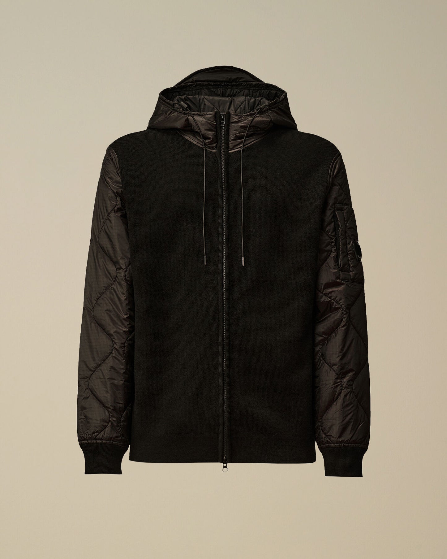 Cp Company Extrafine Merino Wool Mixed Hooded Zip Sweater