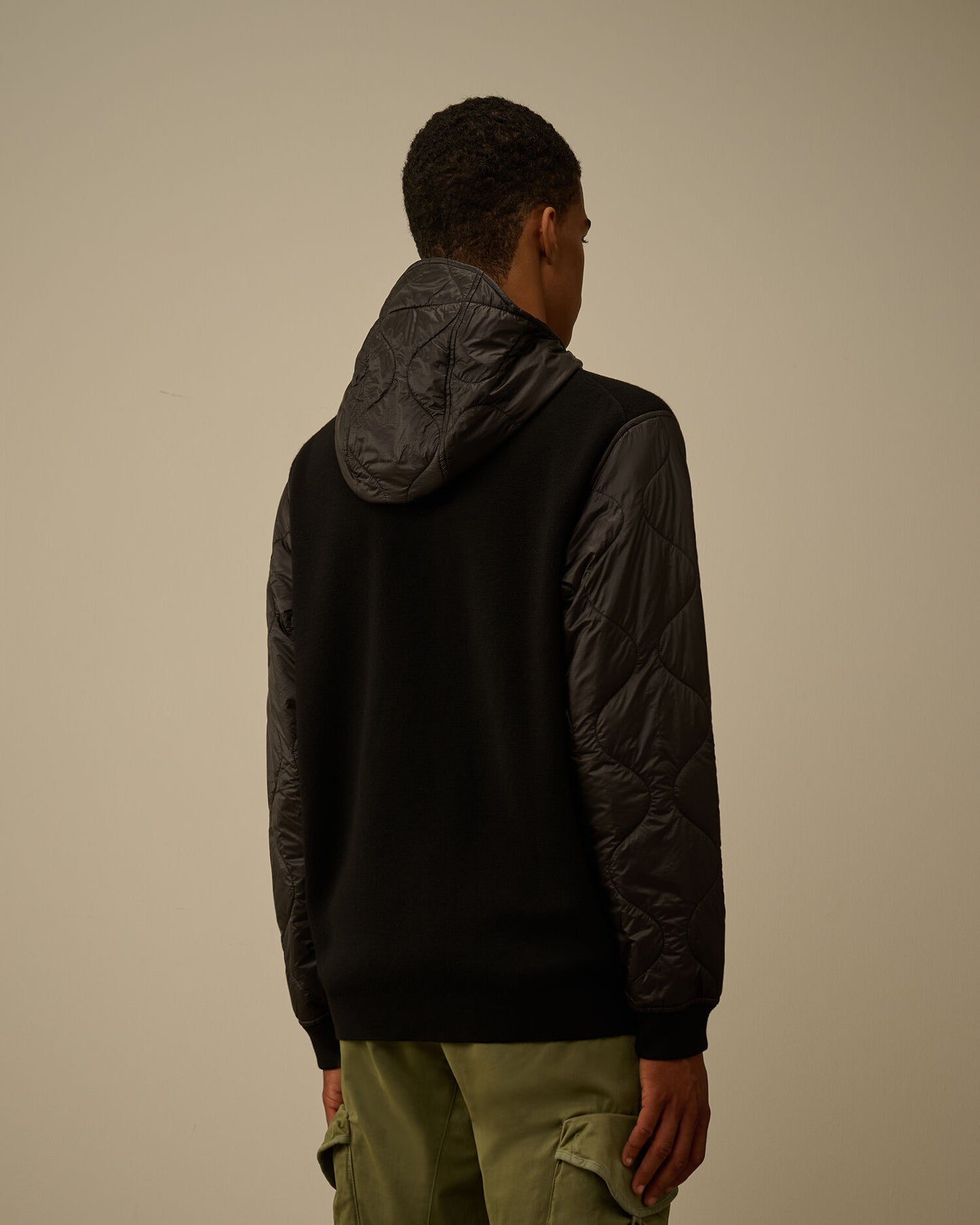 Cp Company Extrafine Merino Wool Mixed Hooded Zip Sweater