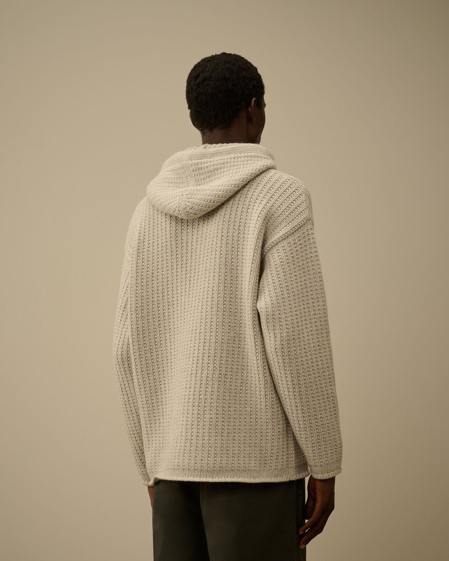 Cp Company Lambswool GRS Boxy Hooded Sweater