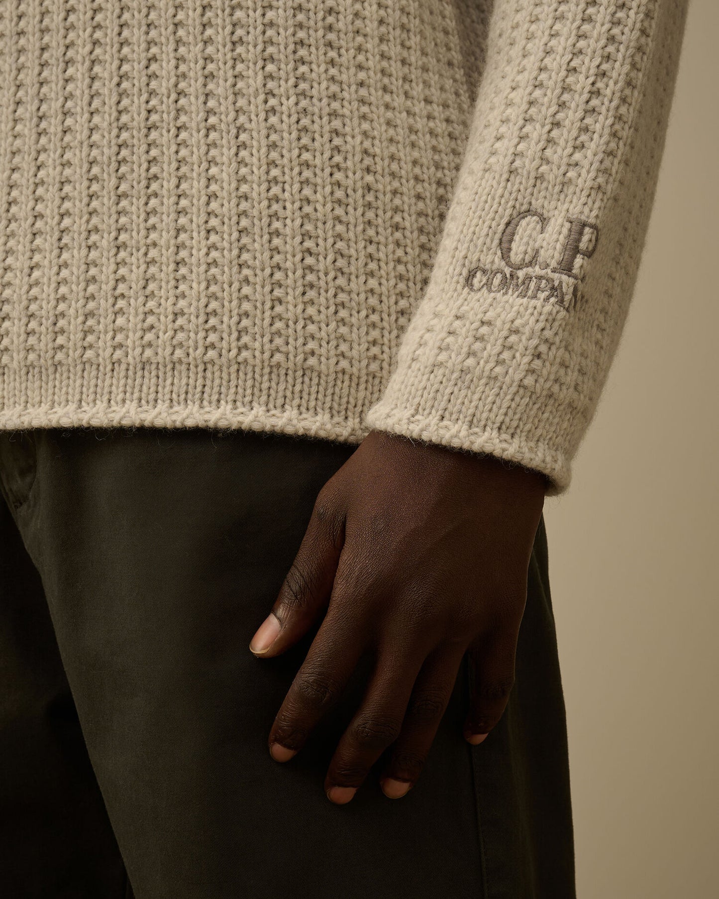 Cp Company Lambswool GRS Boxy Hooded Sweater
