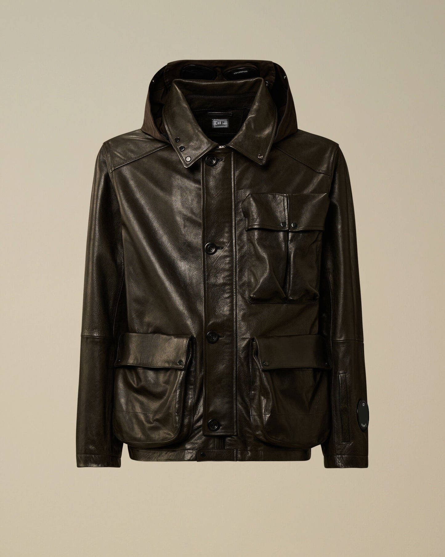 Cp Company Leather Mille Jacket
