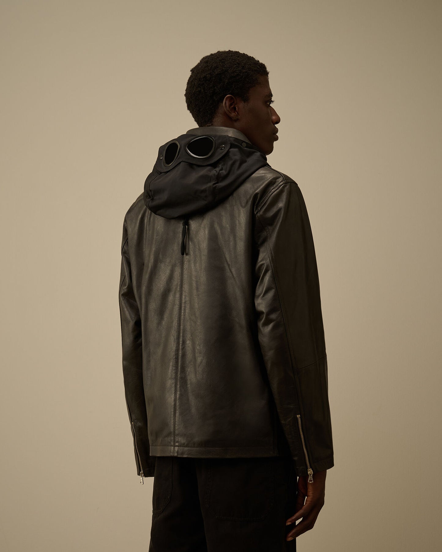 Cp Company Leather Mille Jacket