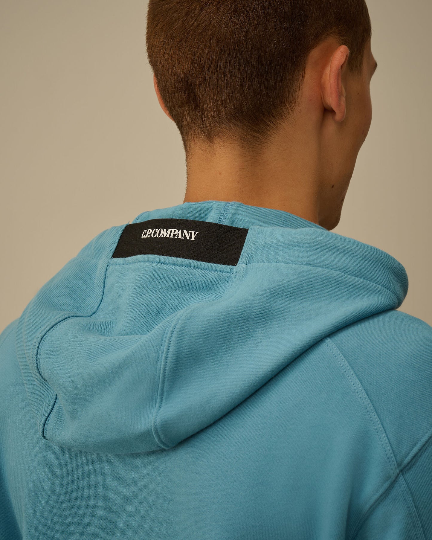 Cp Company Diagonal Raised Fleece Hooded Lens Sweatshirt