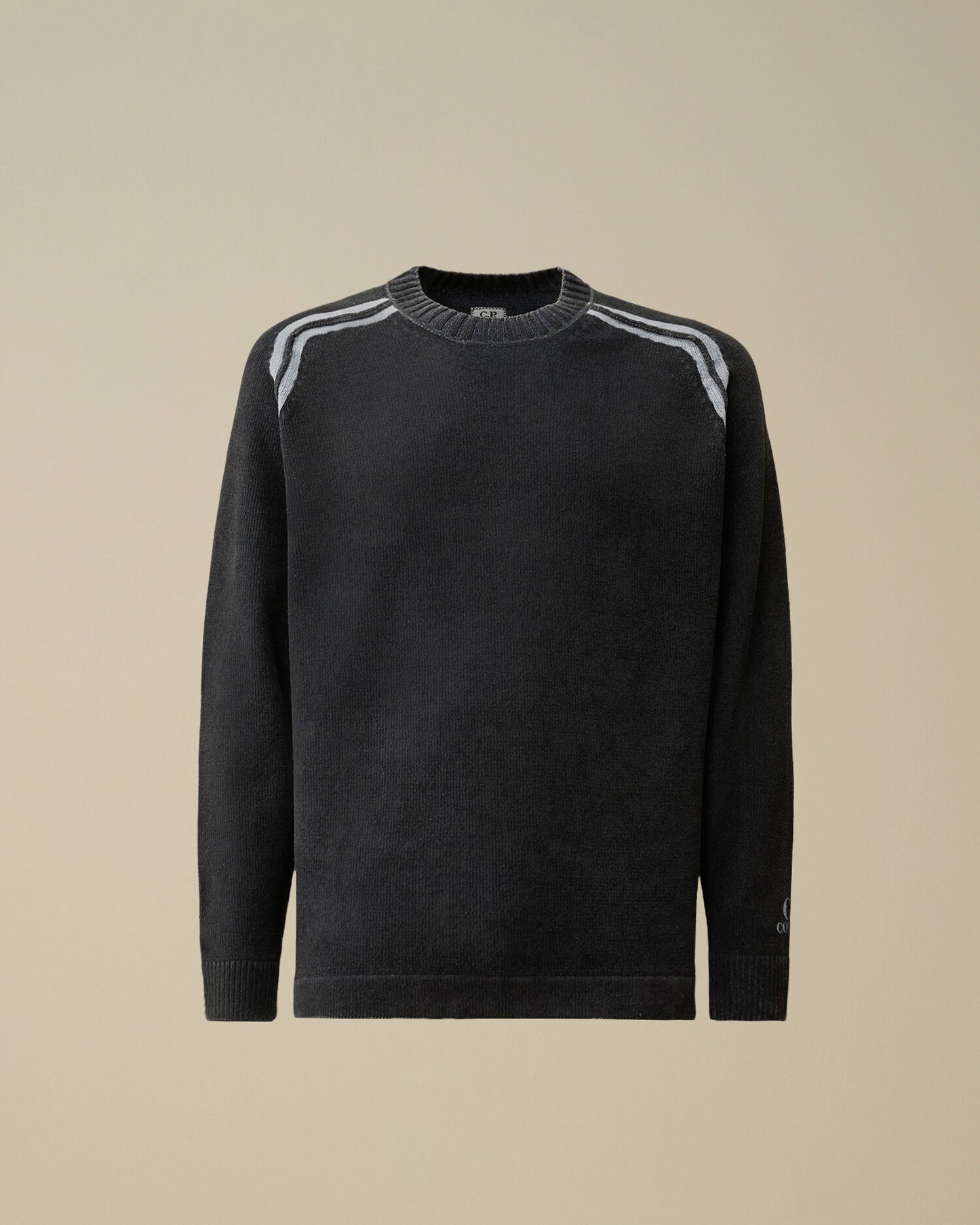 CP COMPANY COTTON CHENILLE DOUBLE DYED CREWNECK SWEATER