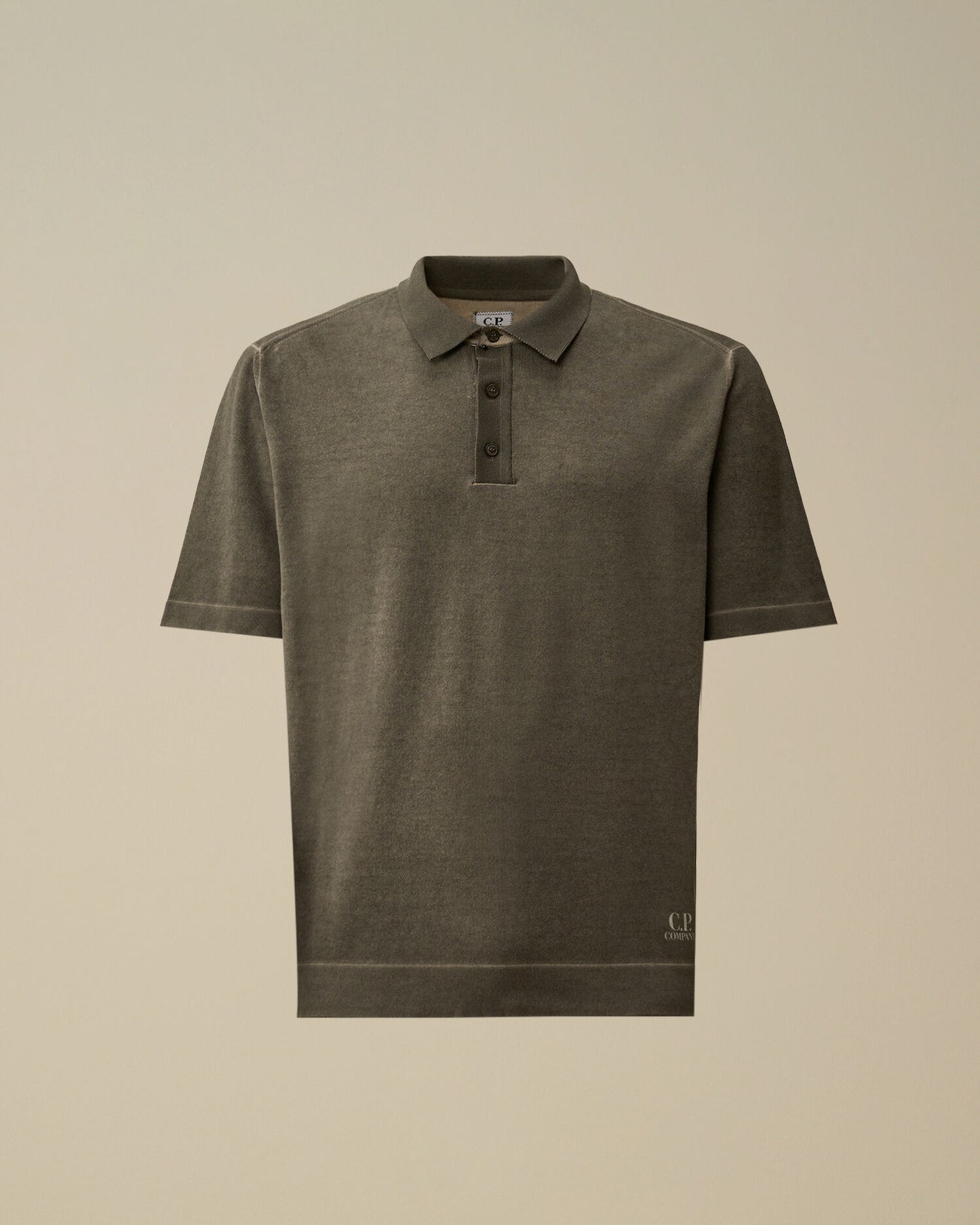 CP COMPANY COTTON CREPE DOUBLE DYED POLO