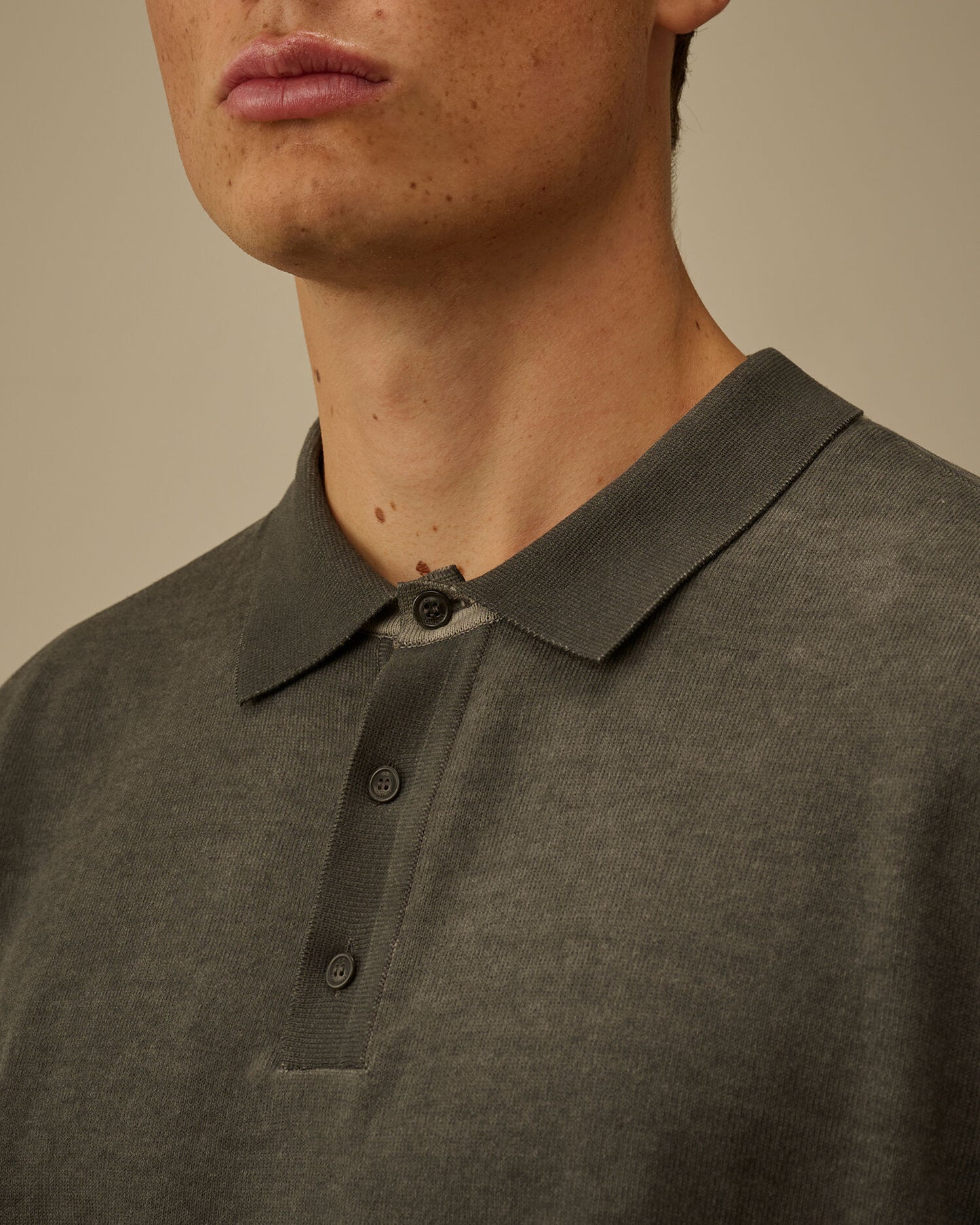 CP COMPANY COTTON CREPE DOUBLE DYED POLO