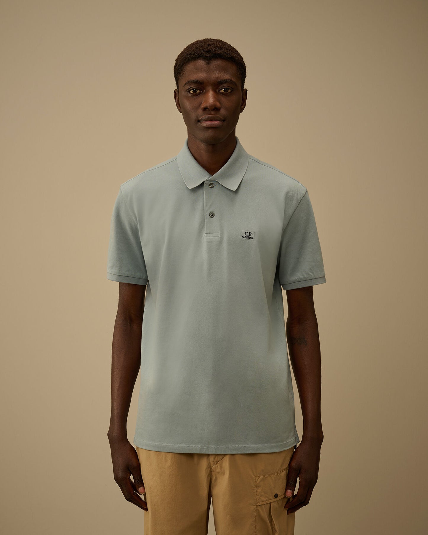 CP COMPANY STRETCH PIQUET SHORT SLEEVE POLO