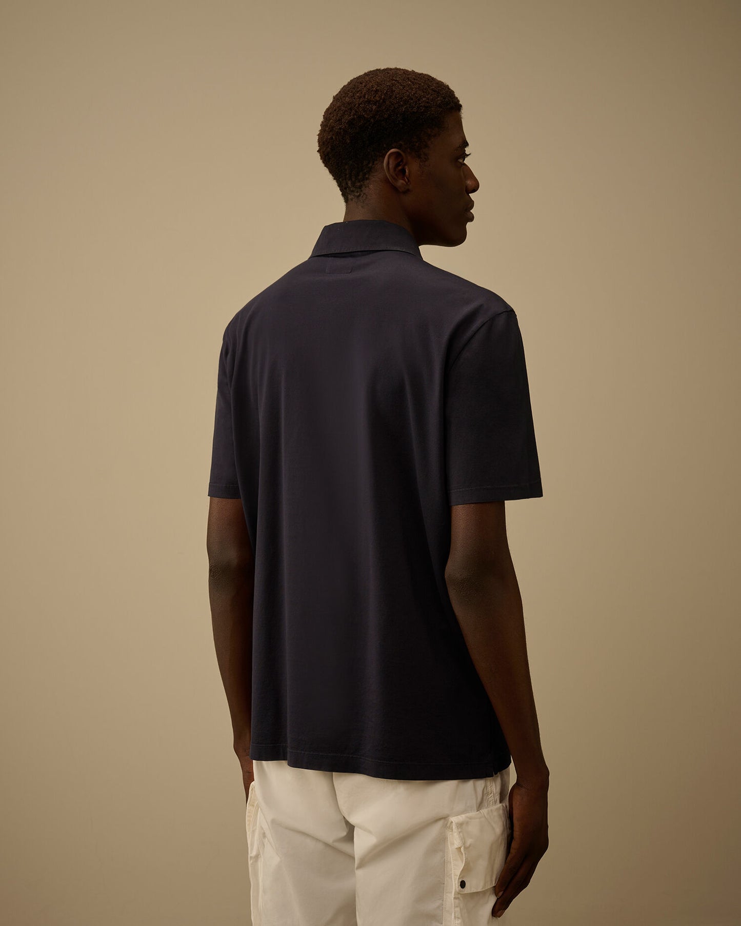 CP COMPANY 70/2 MERCERIZED JERSEY GASATO SHORT SLEEVE LOGO POLO