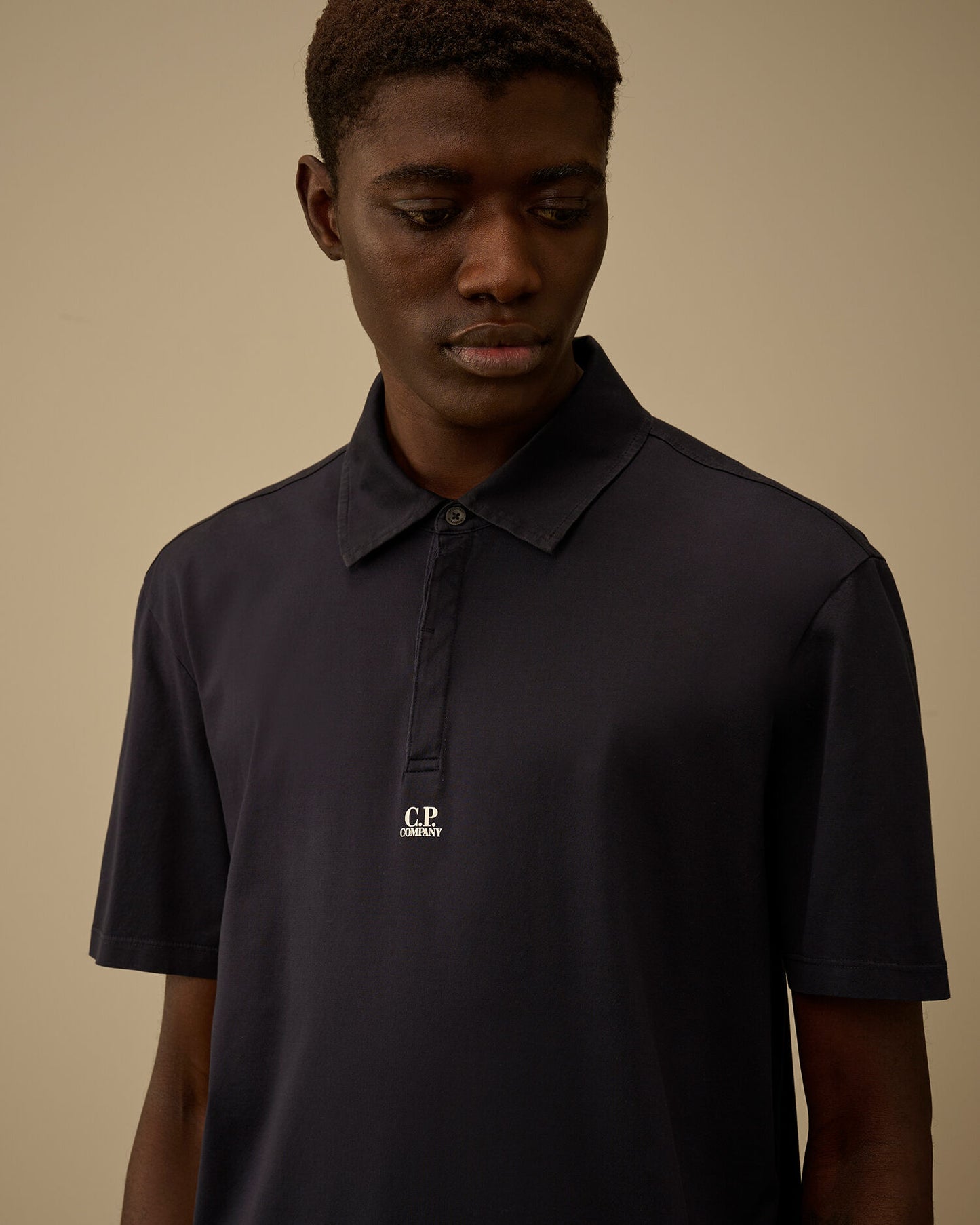CP COMPANY 70/2 MERCERIZED JERSEY GASATO SHORT SLEEVE LOGO POLO