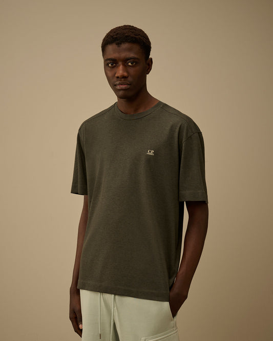 CP COMPANY 20/1 JERSEY PLATED LOGO T-SHIRT