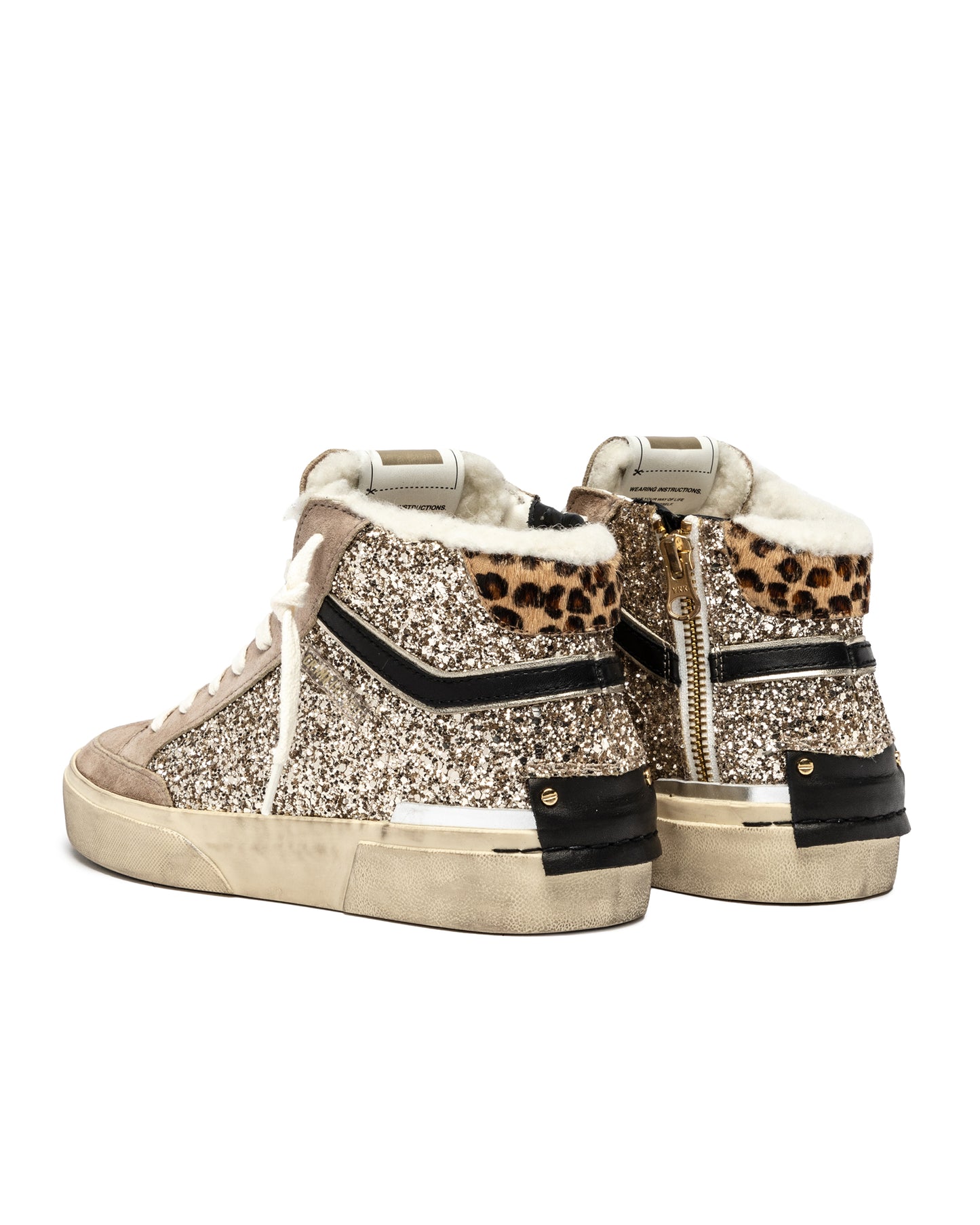 CRIME LONDON SK8 RECUT HIGH GLACIER FROST FUZZY DAMEN