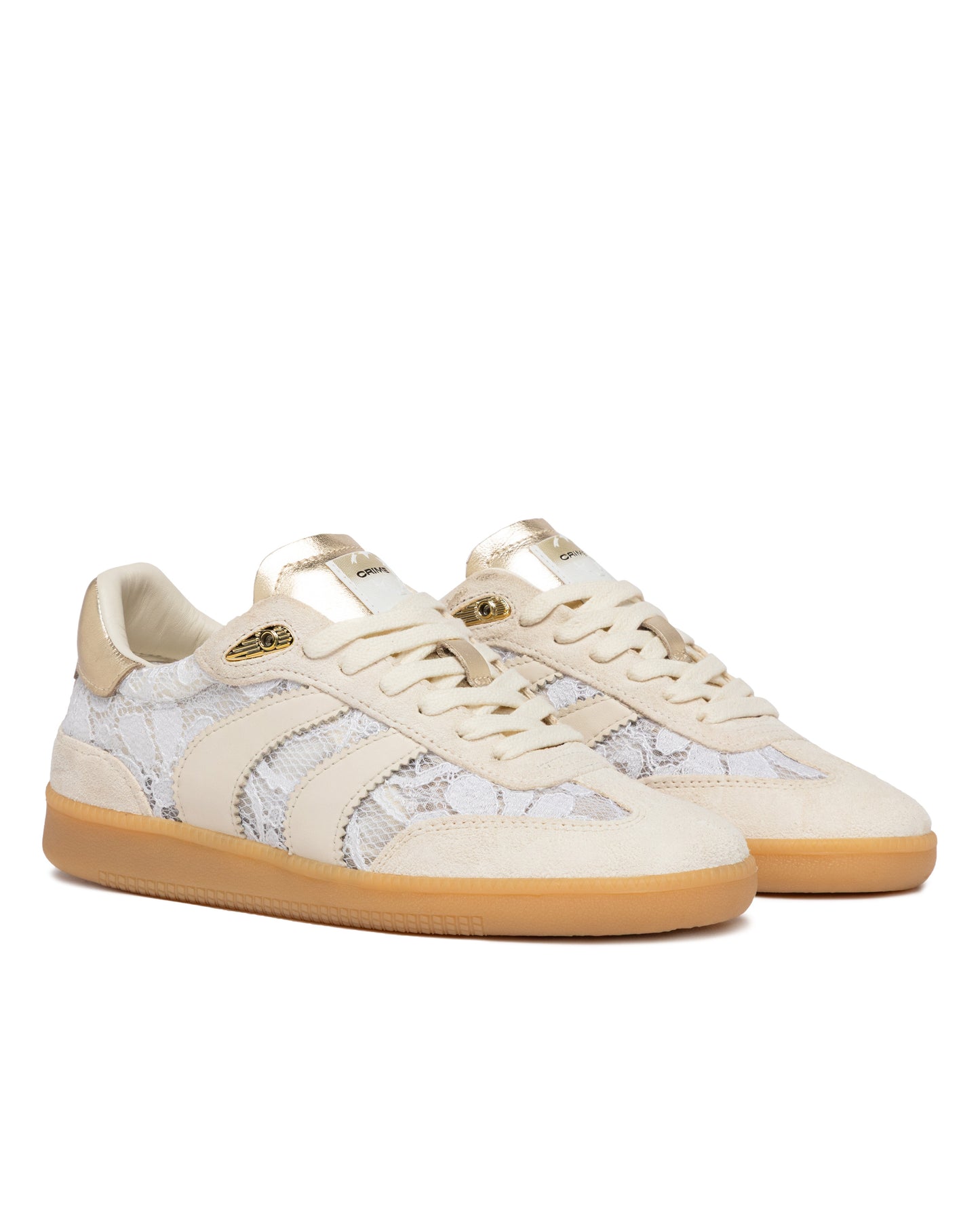 CRIME LONDON DAMEN WEMBLEY WHITE LACE