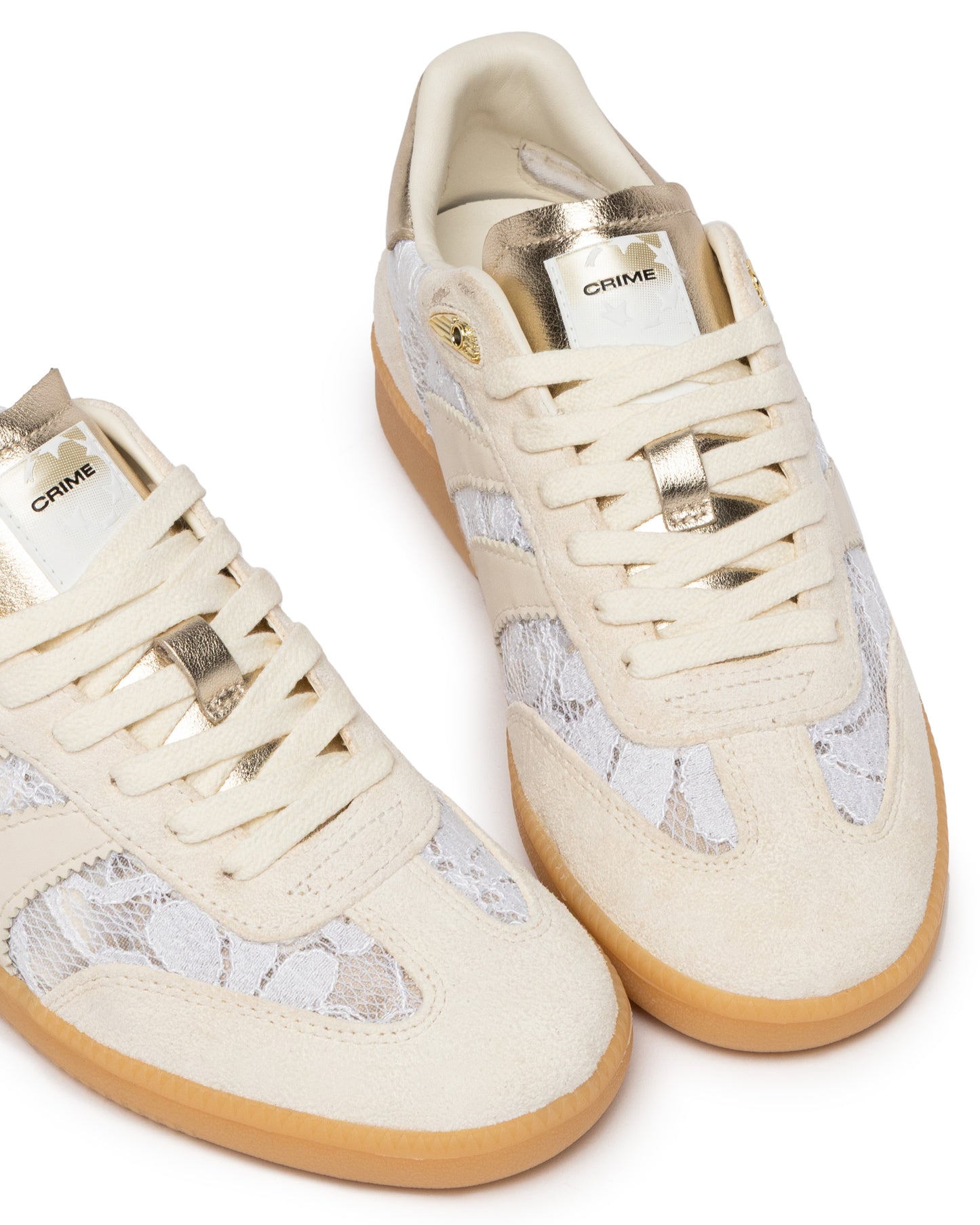 CRIME LONDON DAMEN WEMBLEY WHITE LACE