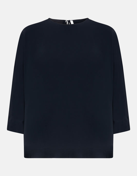 Dondup Damen Bluse aus Crêpe de Chine aus einer Seidenmischung