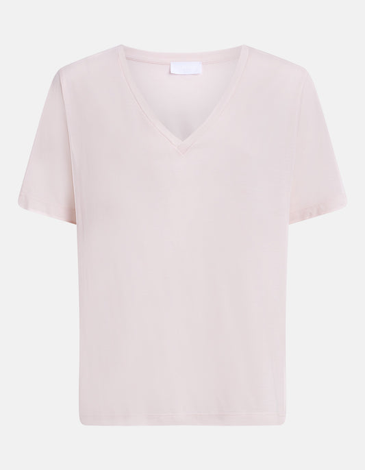 Dondup Damen Regular-Fit T-Shirt aus Modal und Seide