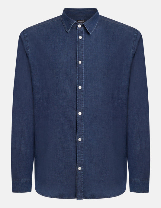 Dondup Herren Slim-Fit Hemd aus Stretch-Denim
