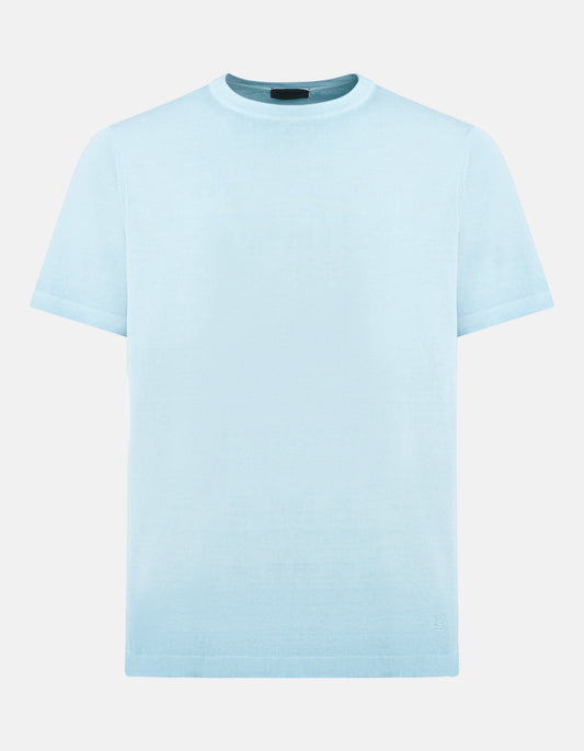 Dondup Herren Regular-Fit T-Shirt aus Baumwollkrepp mit Rundhalsausschnitt