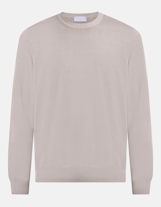 Dondup Herren Regular-Fit Pullover aus Baumwollkrepp mit Rundhalsausschnitt