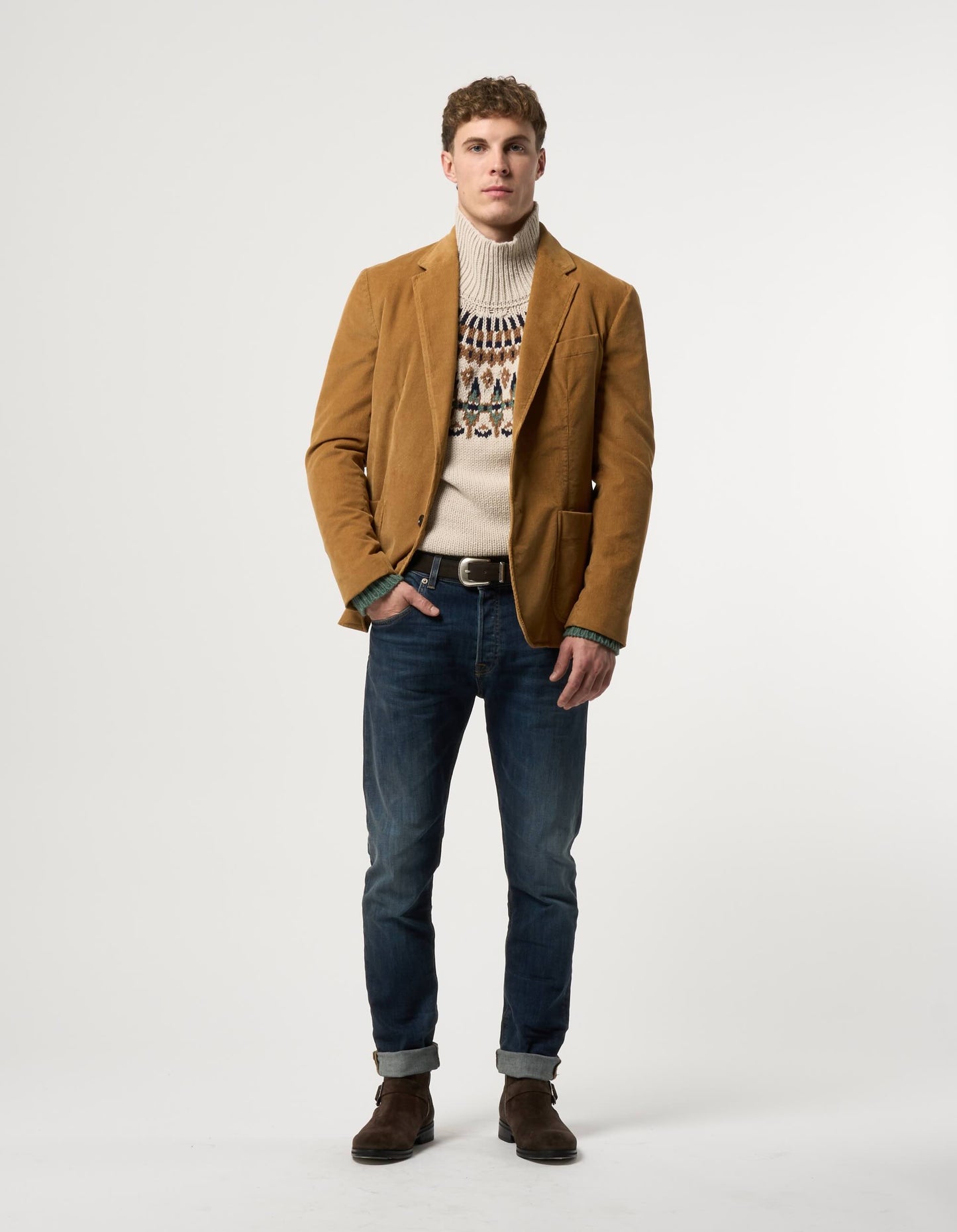 Dondup Rollkragenpullover Woll-Jacquard Herren